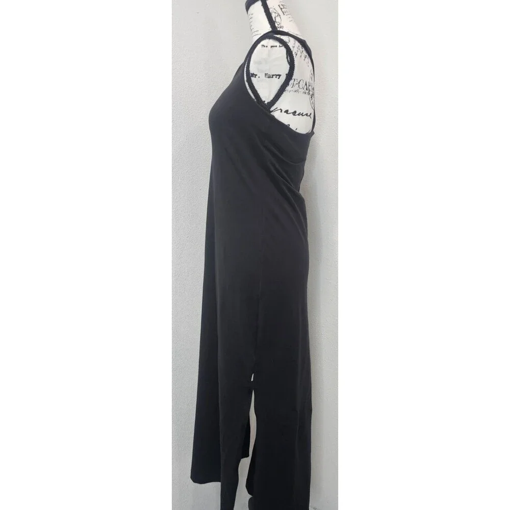 Vuori Halo Racerback Essential Tank Midi Dress Women’s L Black Built In Bra - Picture 4 of 14